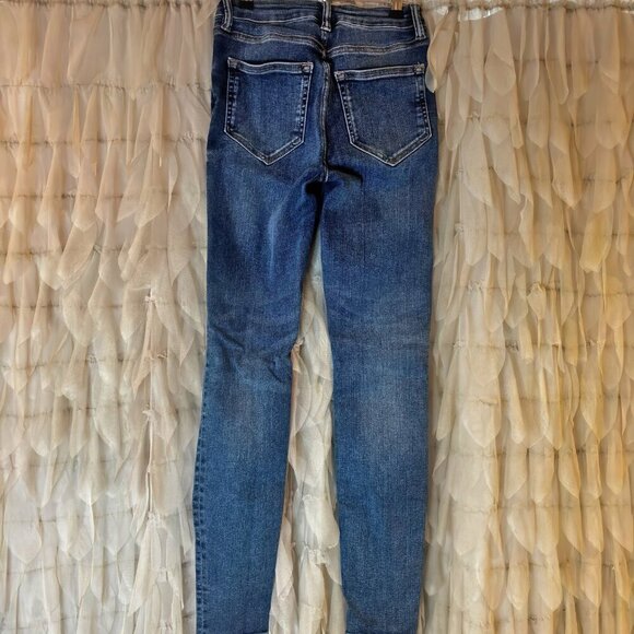 ALLSAINTS Miller Mid-Rise Size Me Skinny Jeans | Hunter Blue | Size Small - Picture 4 of 6